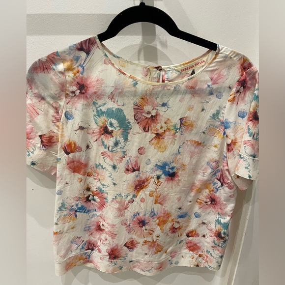 Rebecca Taylor silk blend floral top - Picture 2 of 7